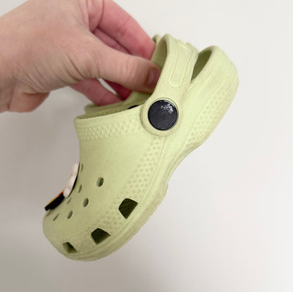 Crocs Light Green Clog With Fun Jibbitz Slip Ons (7)
