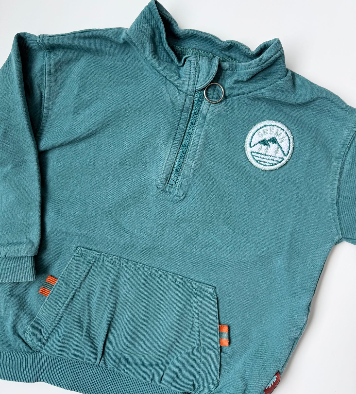 Souris Mini Dark Turquoise 1/4 Zip Sweater (18-24 Months)