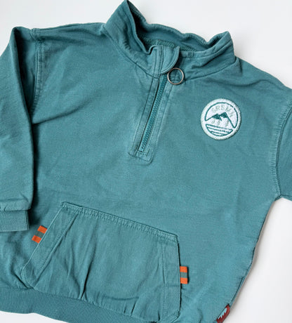 Souris Mini Dark Turquoise 1/4 Zip Sweater (18-24 Months)