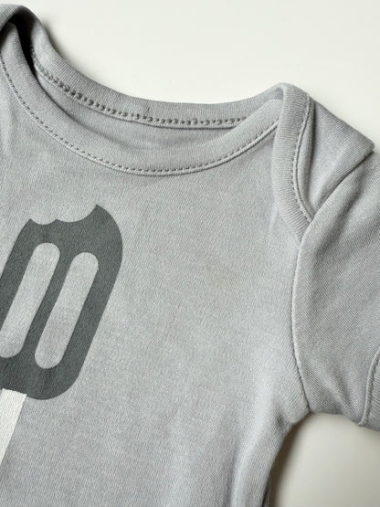 Perlim Pinpin Grey Popsicle Bodysuit (6 Months)