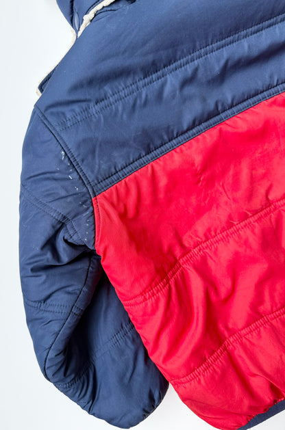 Patagonia Navy & Red Reversible Sherpa Tribbles Hoody Winter Jacket (4T)