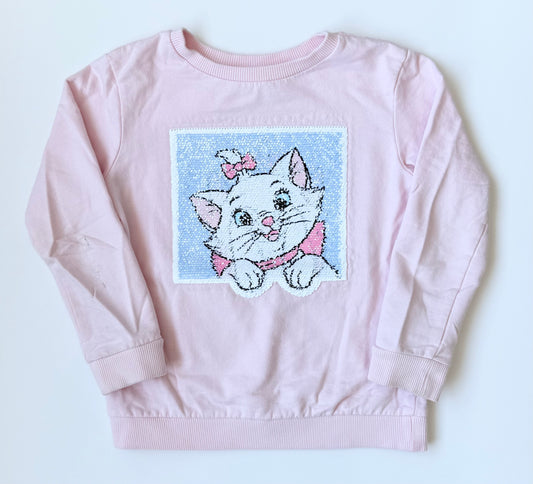 H&M x Disney Pink Marie Sequence Sweater (4-6 Years)