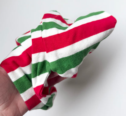 Disney Baby by Disney Store Mickey Green & Red Striped Two Piece PJ Set (6-9 Months)