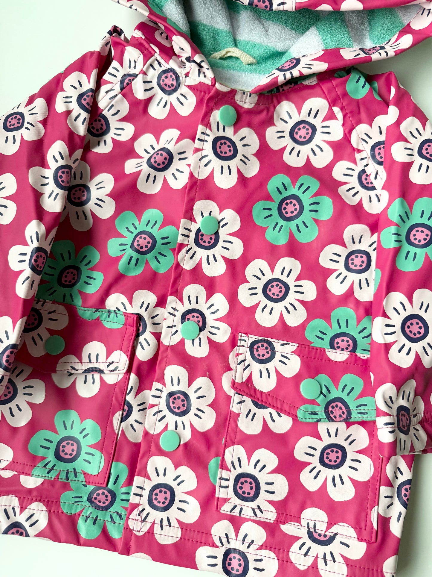 Hatley Pink Flowers Rain Jacket (12-18 Months)