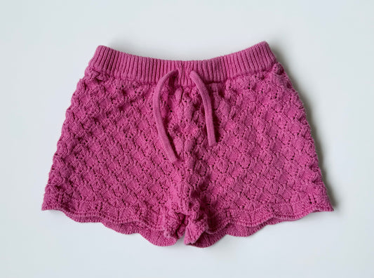 Zara Hot Pink Crochet Shorts (2-3 Years)
