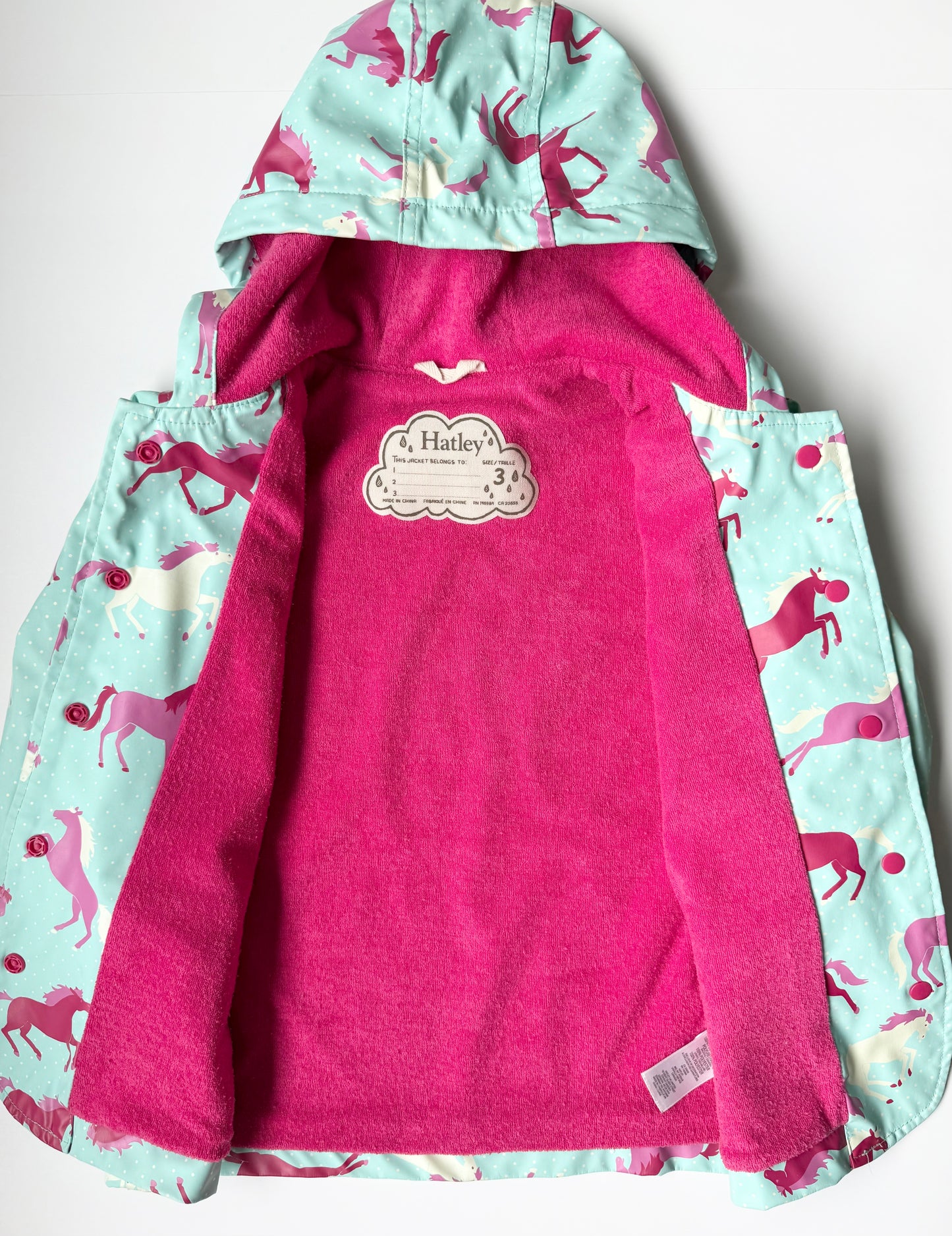 Hatley Blue & Pink Unicorns Rain Jacket (3T)
