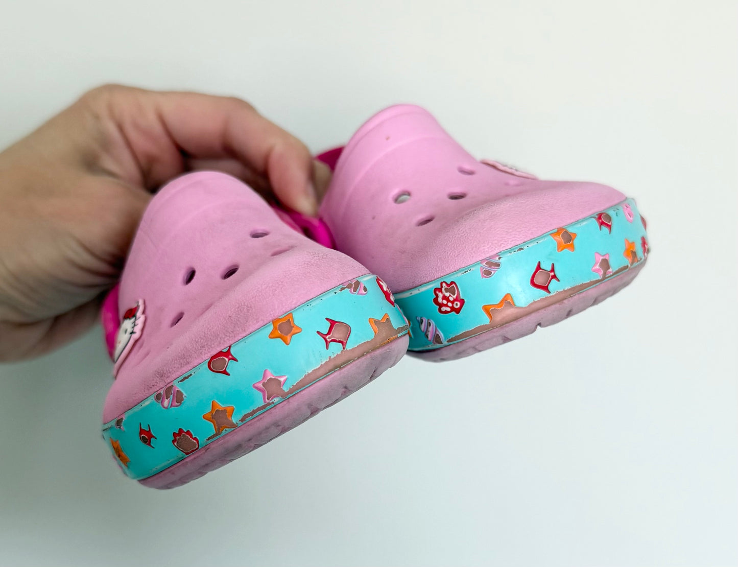 Crocs Pink Hello Kitty Clog Slip Ons (6/7)