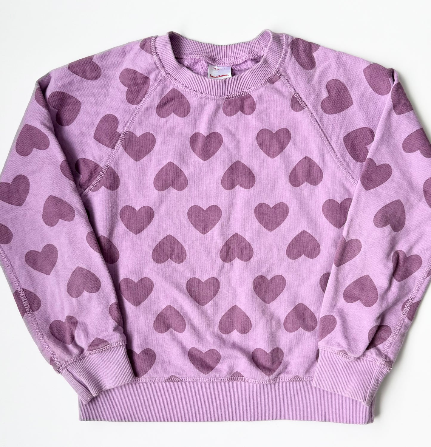 Hanna Andersson Purple Hearts Sweater (8 Years)