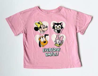 H&M x Disney Heart Characters Pink “Everyday Smile!” T-Shirt (3-4 Years)