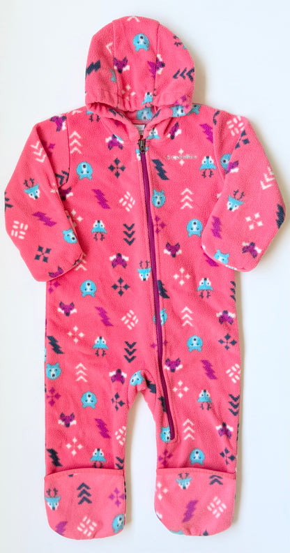 Columbia Pink Woodland Creatures Fleece Bunting Suit (18-24 Months)