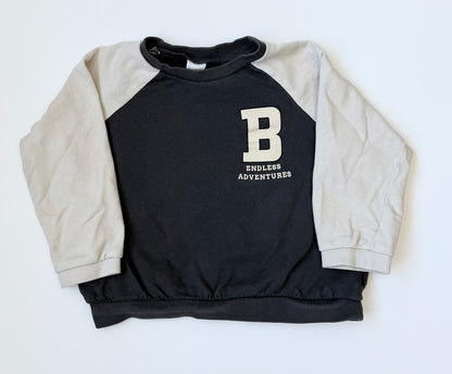 H&M Grey & White “Endless Adventures” Pullover Sweater (2-3 Years)