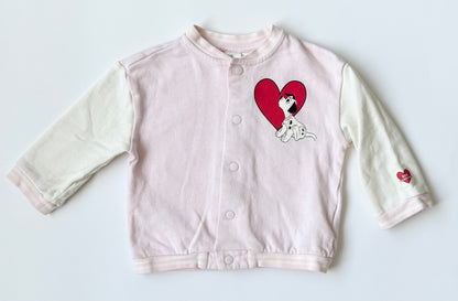 H&M x Disney Light Pink 101 Dalmatians Bomber Sweater (9-12 Months)