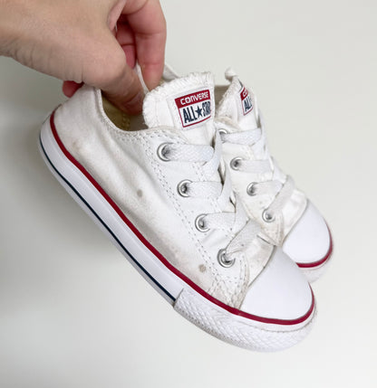 Converse White Lace Up Sneakers (9)
