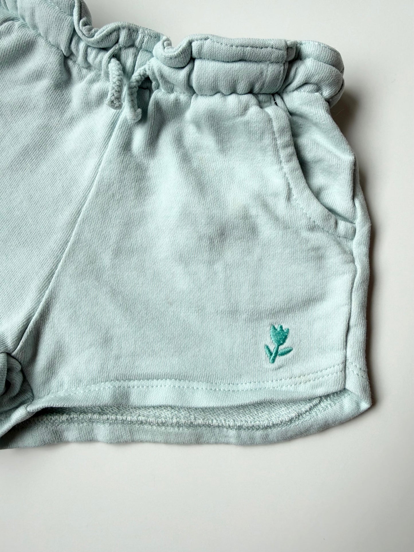Zara Light Blue Tulip Sweat Shorts (4 Years)