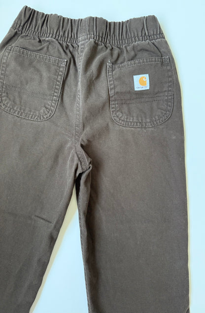 Carhartt Camouflage Fleece Hooded Vest & Matching Brown Pants Set (4T)