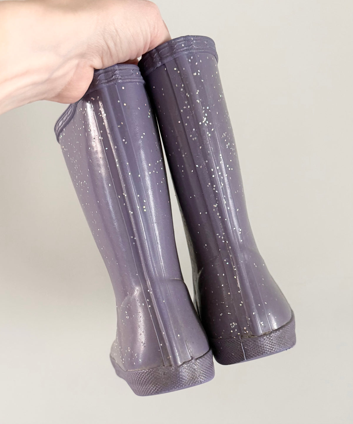 Hunter Purple Sparkle Rubber Boots (UK12)