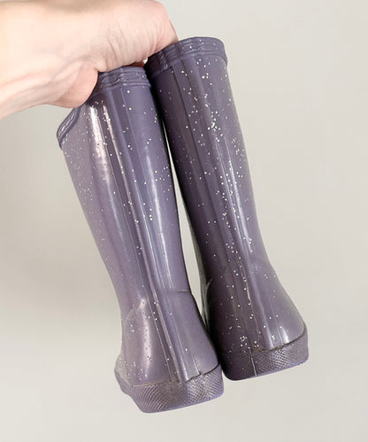 Hunter Purple Sparkle Rubber Boots (UK12)