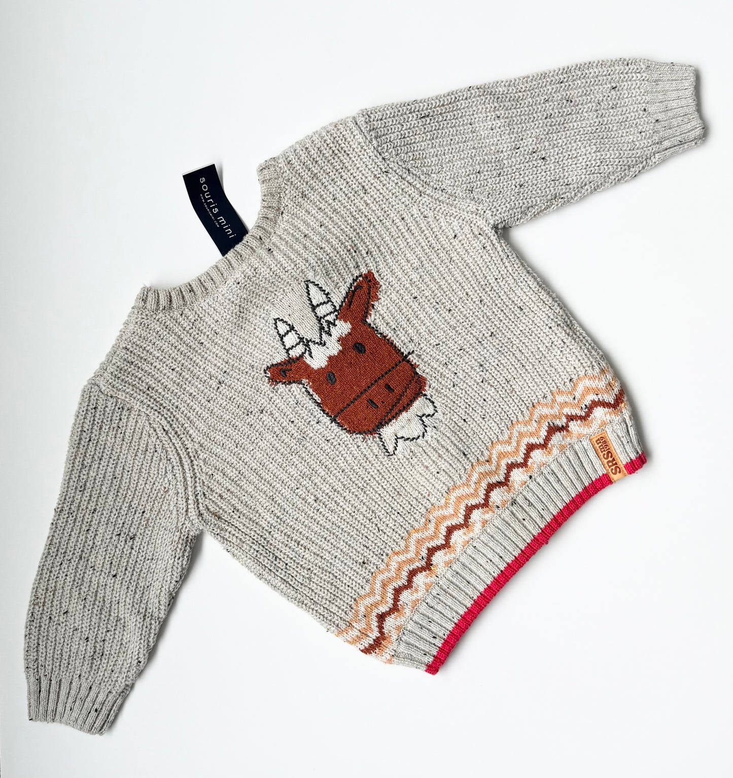 Souris Mini Limited Edition Tan Yak Knitted Sweater - New (9-12 Months)