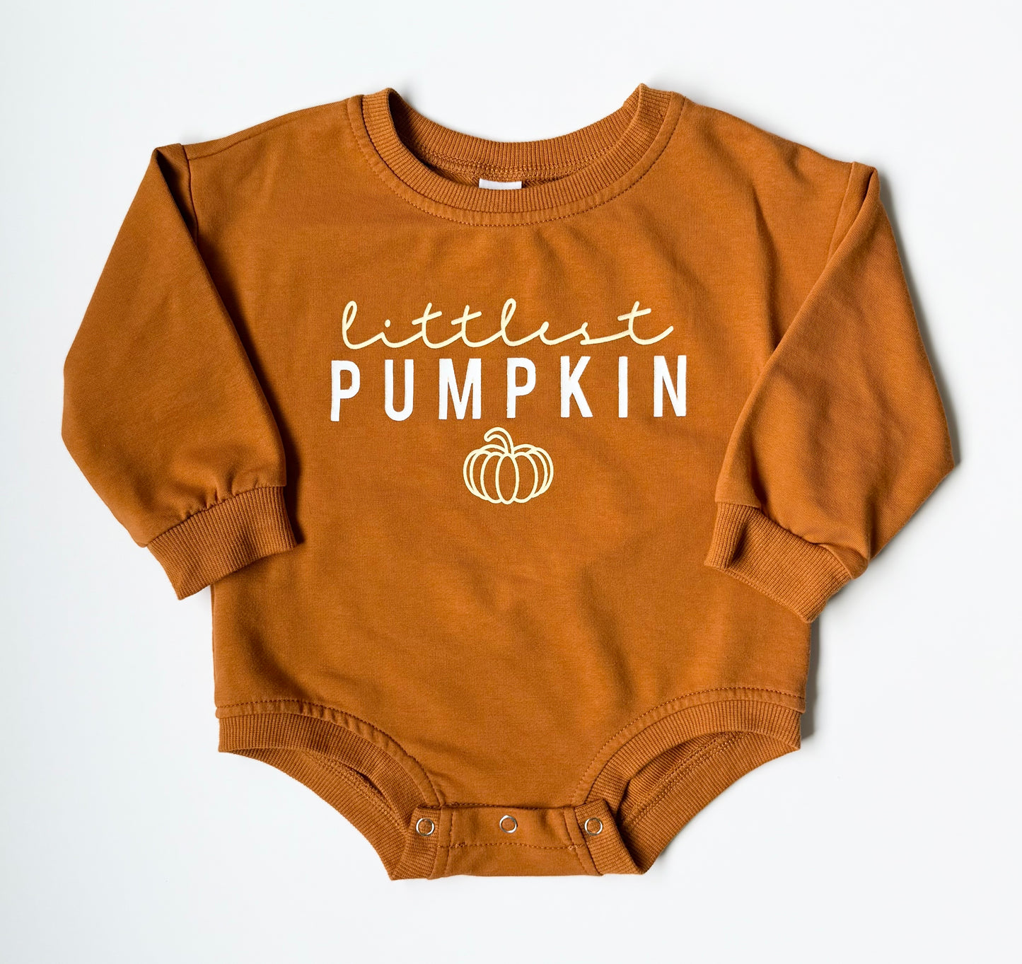 The Littlest Pumpkin Sweater Bubble Romper (2T)