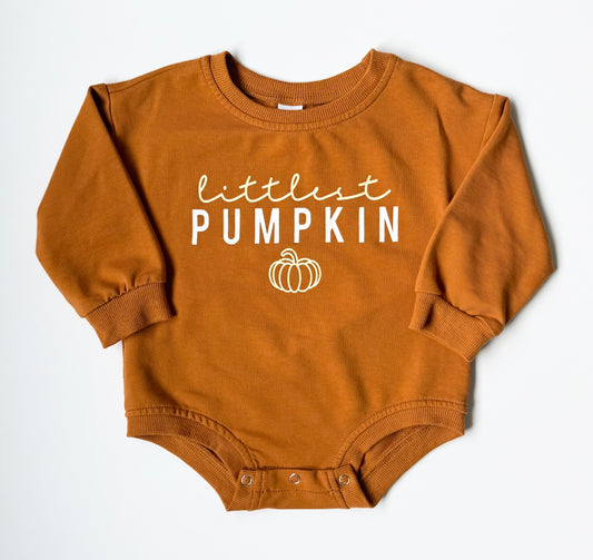 The Littlest Pumpkin Sweater Bubble Romper (2T)