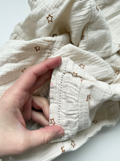 Quincy Mae White Muslin Stars Tiered Belle Dress (4-5 Years)