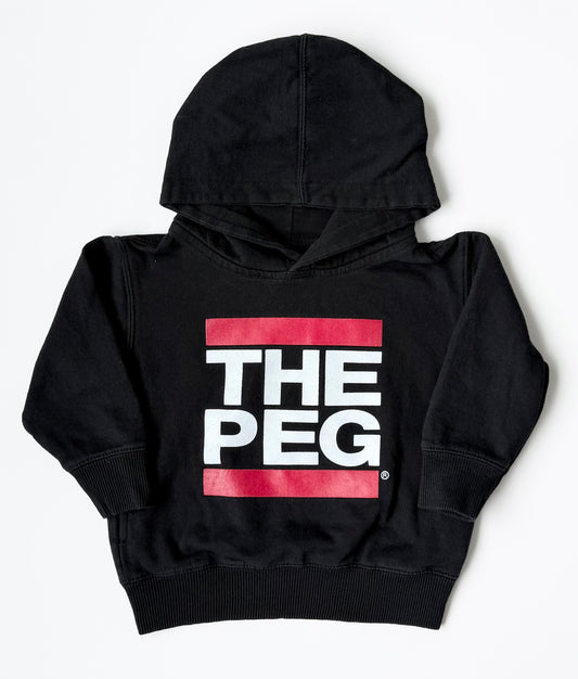 The Peg Black Hoodie (2/3T)