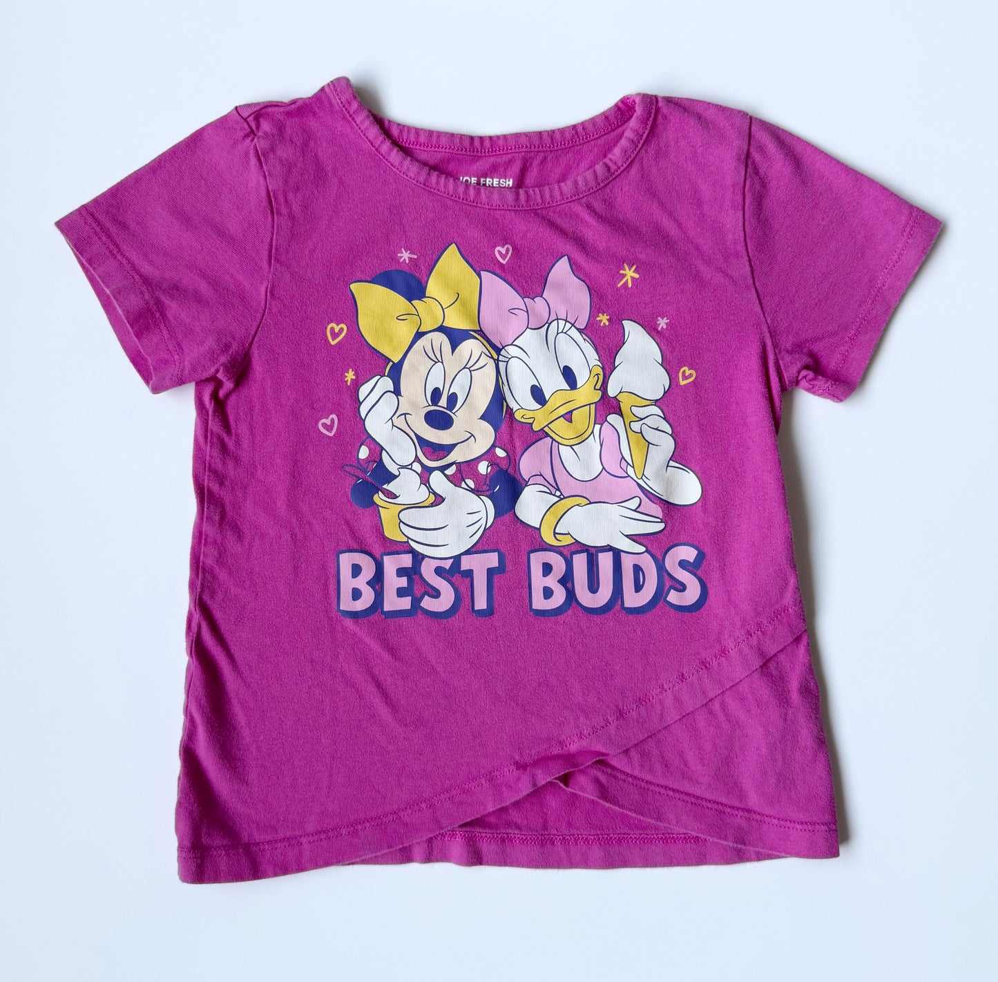 Joe Fresh x Disney Pink Minnie & Daisy “Best Buds” Cross Front T-Shirt (5 Years)