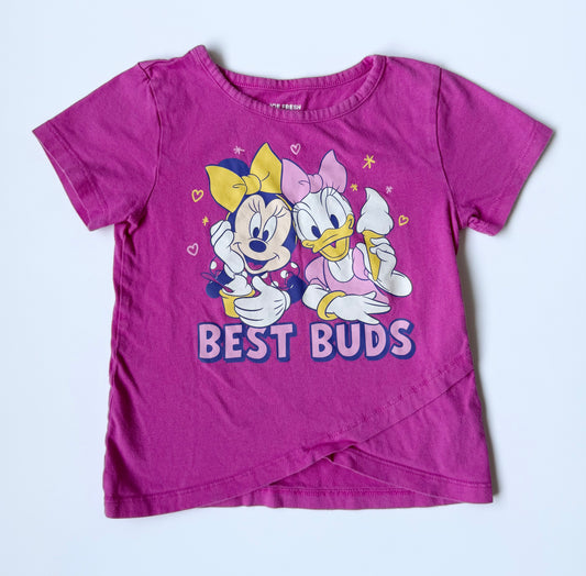 Joe Fresh x Disney Pink Minnie & Daisy “Best Buds” Cross Front T-Shirt (5 Years)