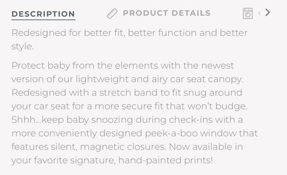 Little Unicorn Veggies Muslin Car Seat Canopy