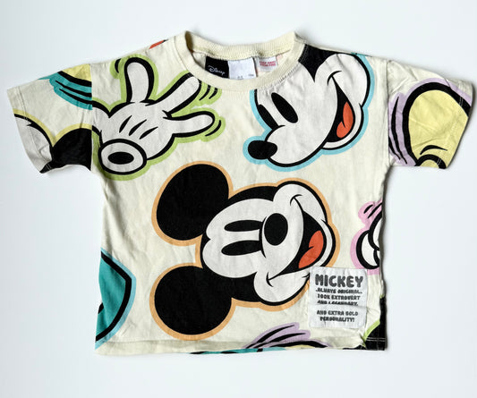 Zara x Disney Neon Mickey AOP T-Shirt (3-4 Years)