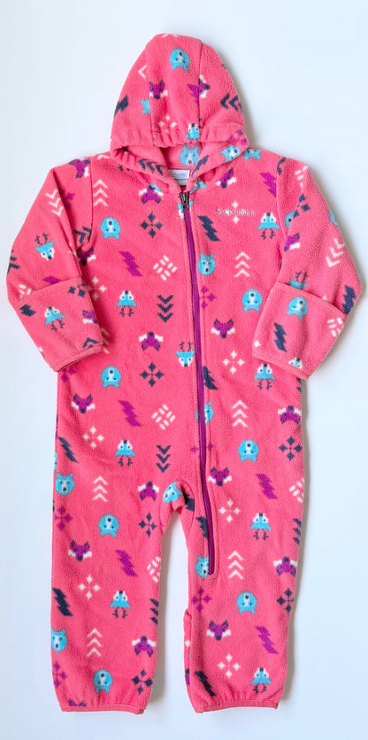Columbia Pink Woodland Creatures Fleece Bunting Suit (18-24 Months)