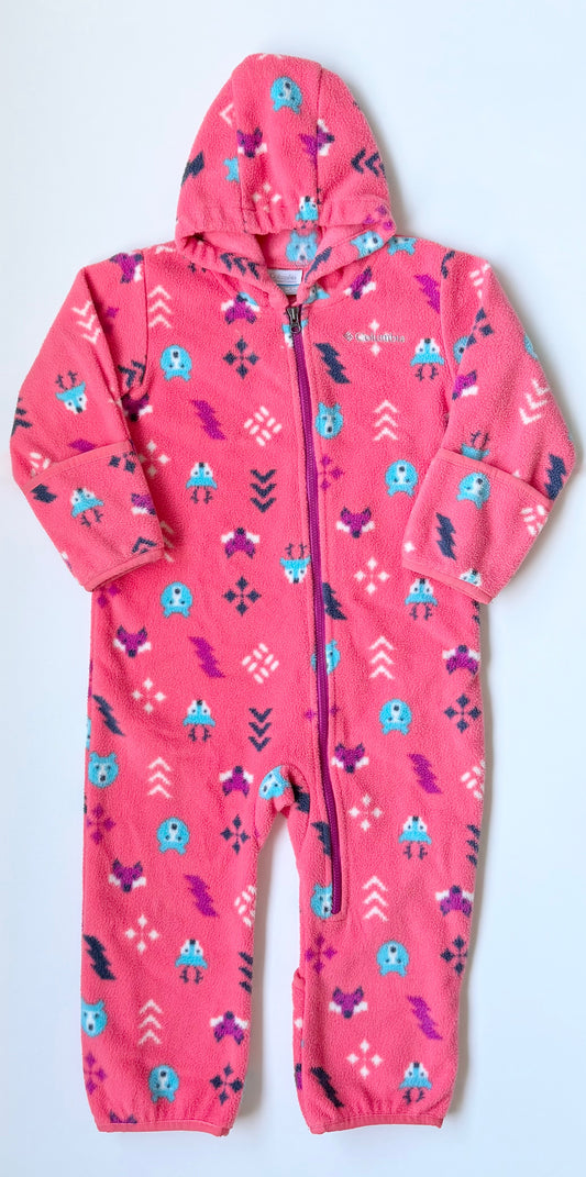 Columbia Pink Woodland Creatures Fleece Bunting Suit (18-24 Months)
