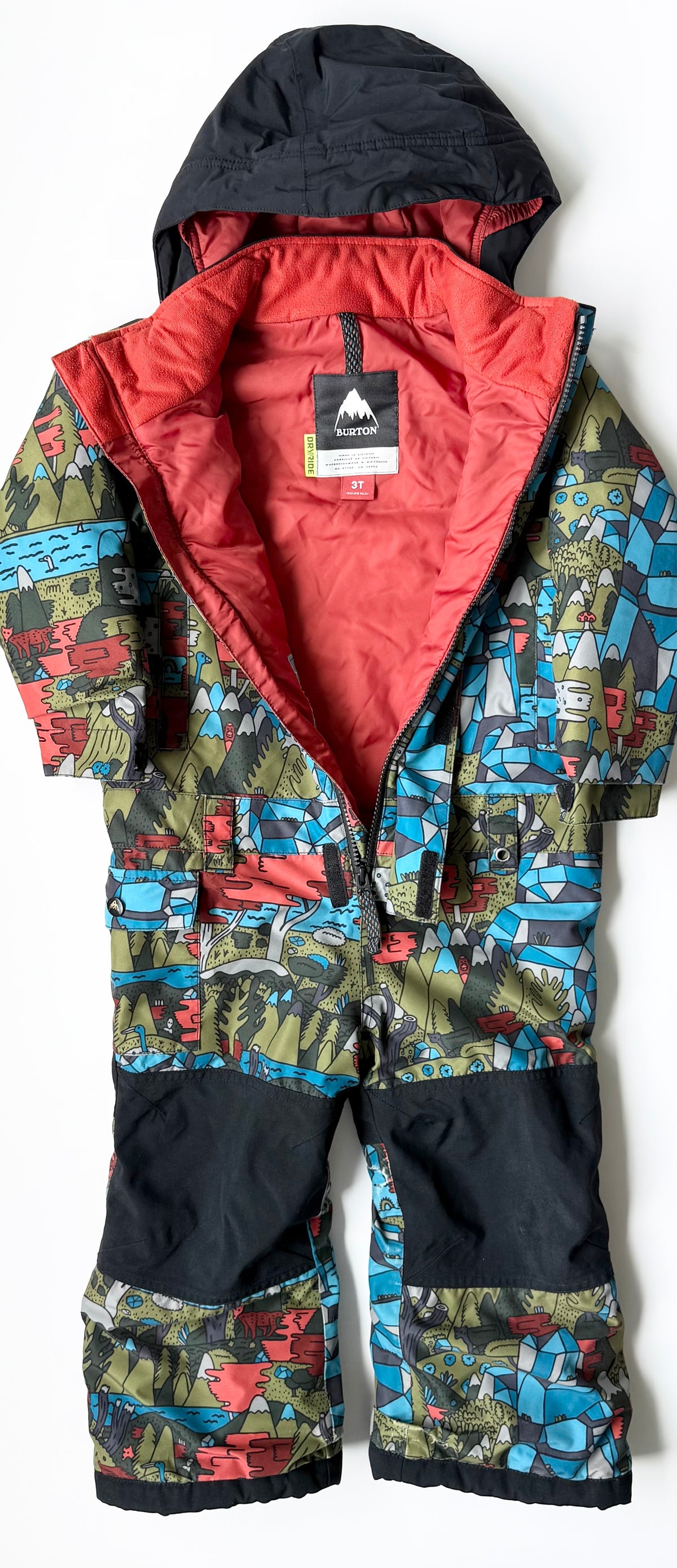 Burton Black & Green Wildlife One Piece Snow Suit (3 Years)