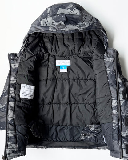 Columbia Alpine Free Fall Black & Grey Camouflage Winter Jacket (3T)