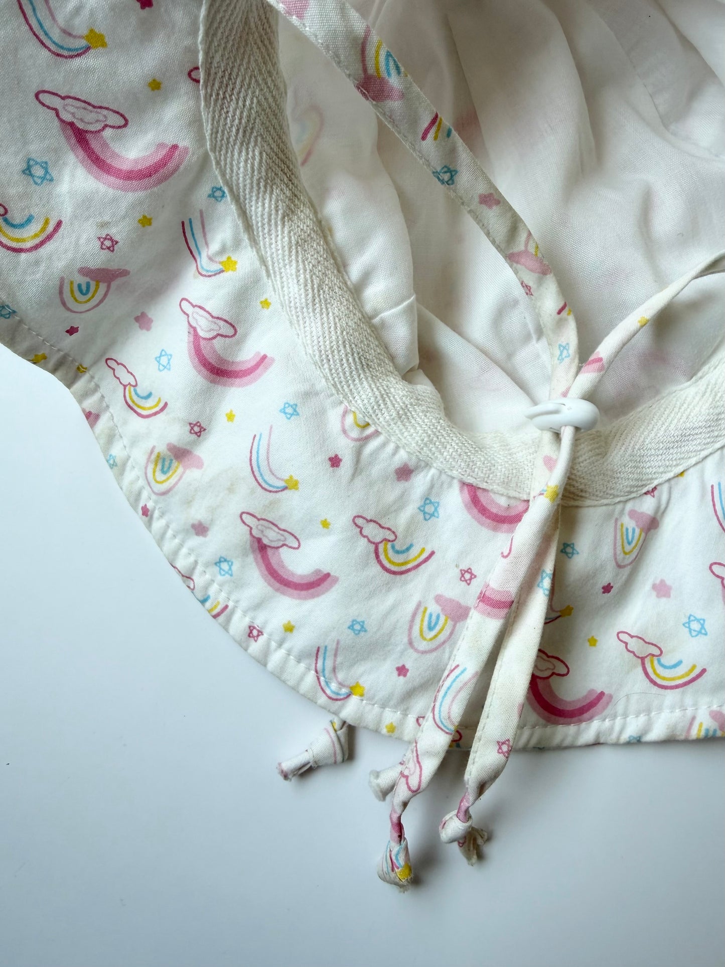 Jan & Jul White & Pink Rainbows Sun Hat (2-5 Years)