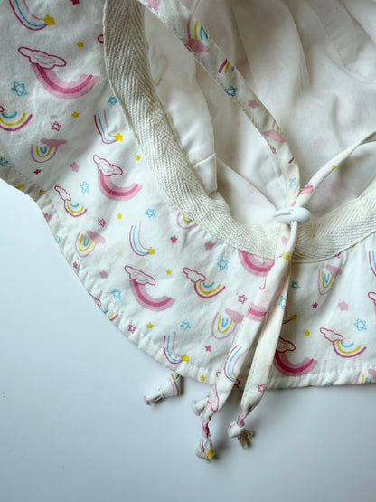 Jan & Jul White & Pink Rainbows Sun Hat (2-5 Years)