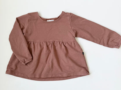 Lou & Bear Brown Peplum Top Long Sleeve (2-3 Years)