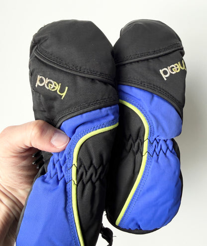 Head Junior Black & Blue Ski Mittens (2-4 Years)