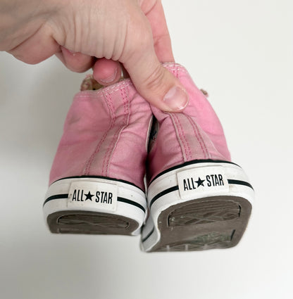 Converse Pink High Top Lace Up Sneakers (10)