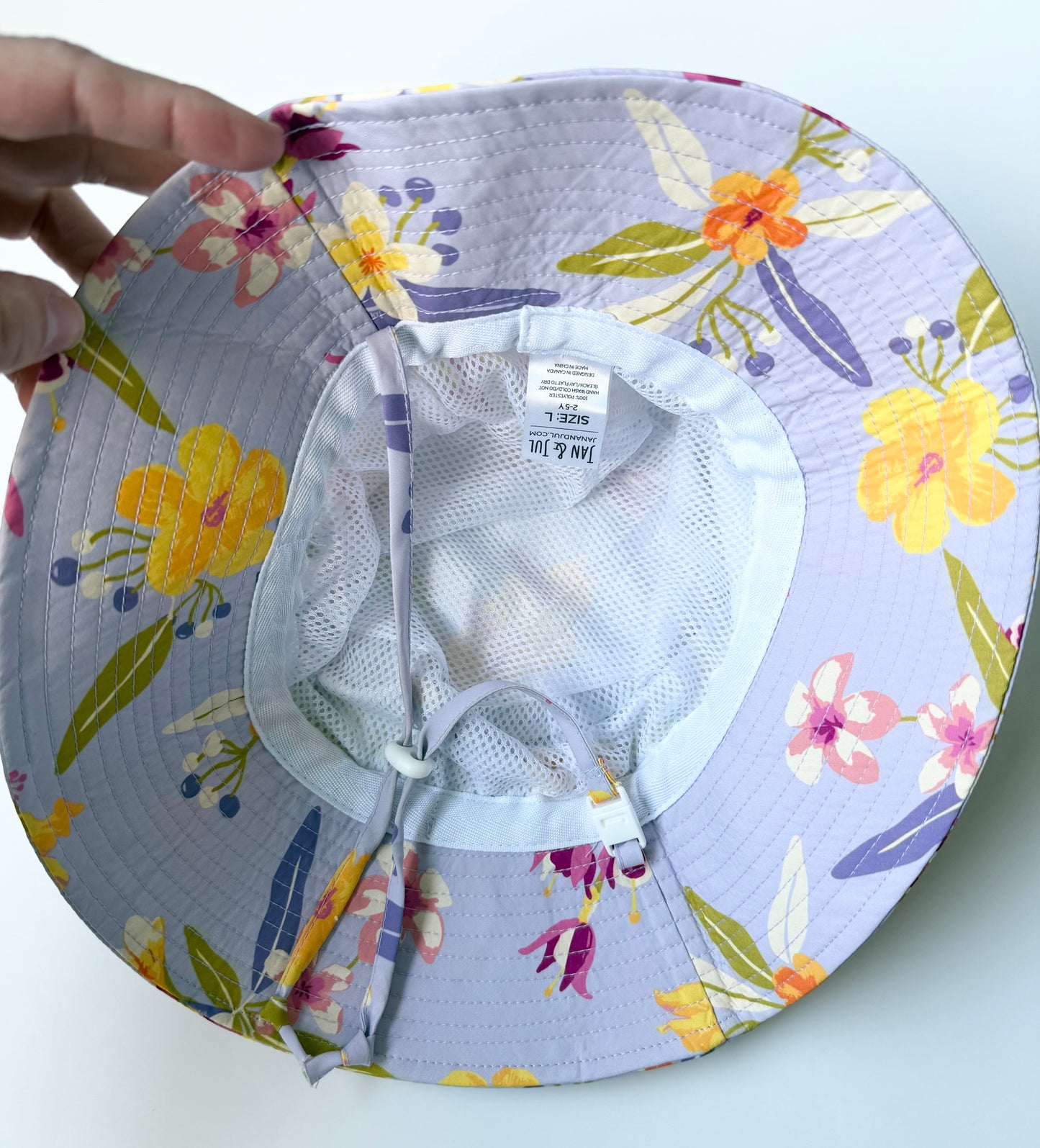 Jan & Jul Purple Floral Sun Hat (2-5 Years)