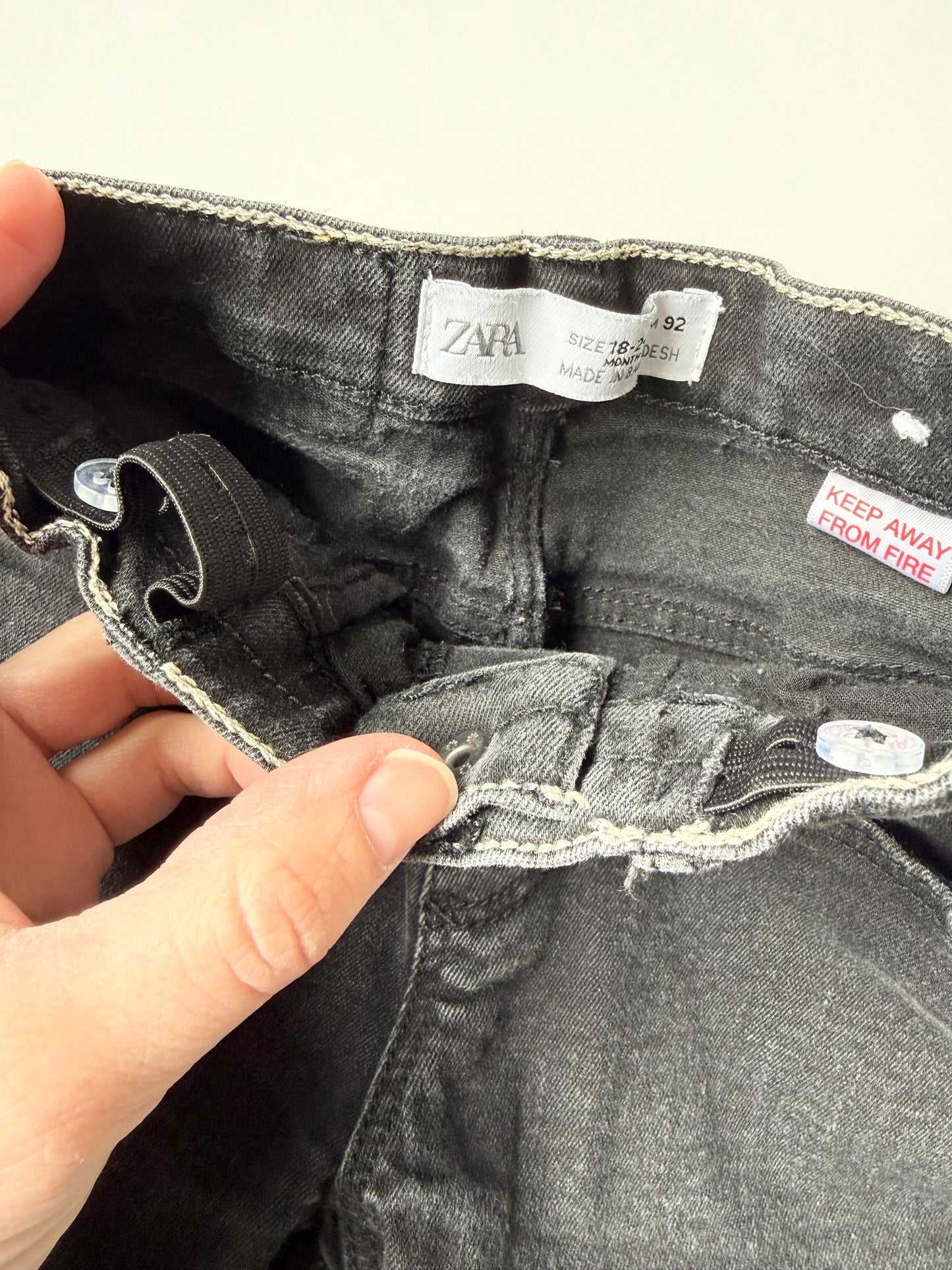 Zara Black Jean Shorts (18-24 Months)