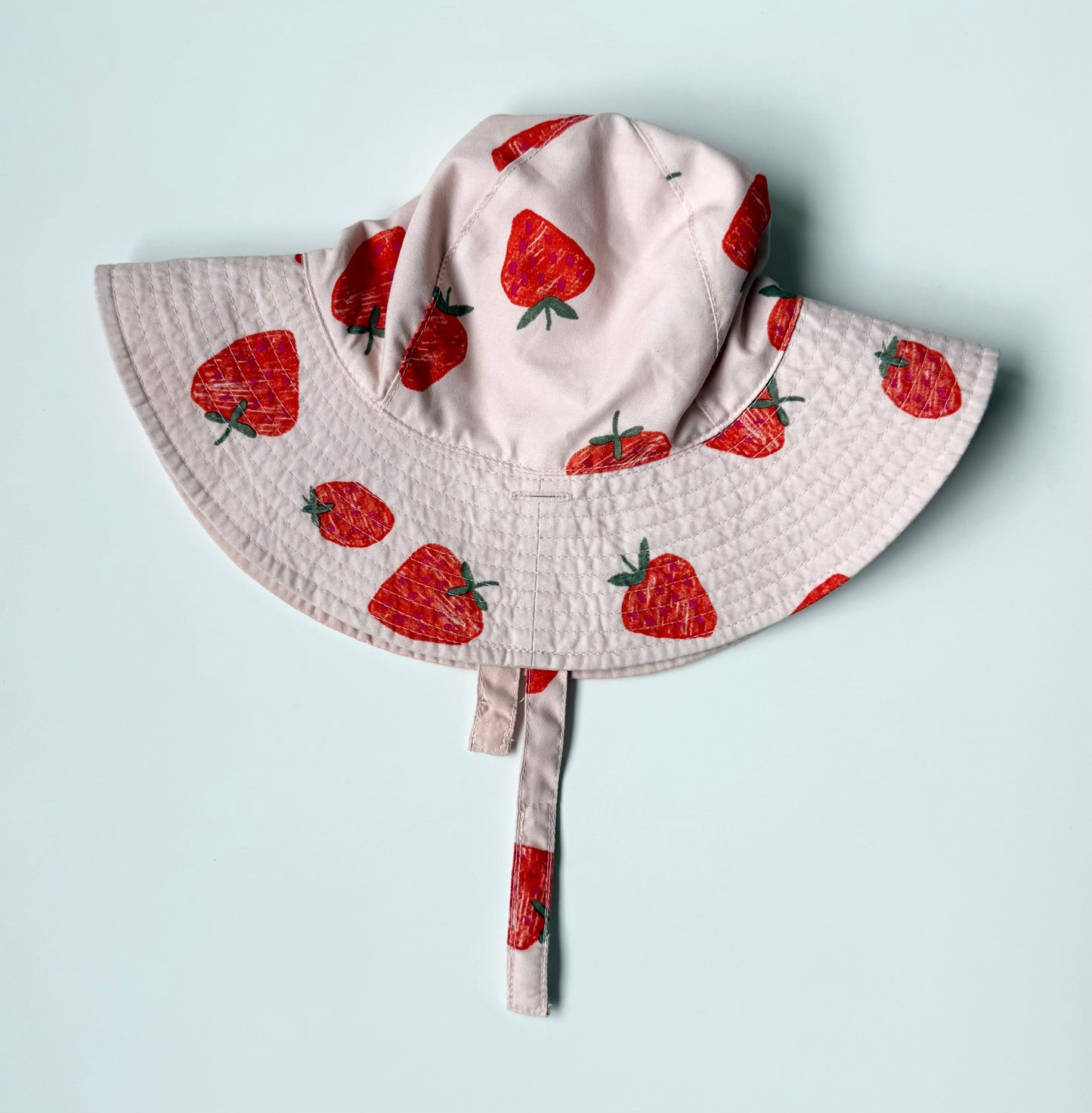 Carters Pink Strawberry Reversible Sun Hat (12-24 Months)