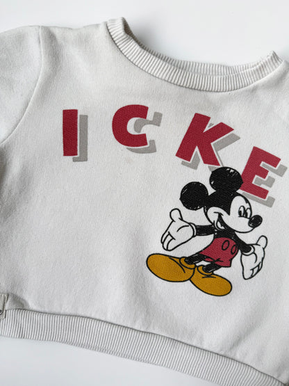 Zara x Disney White & Red Mickey Crewneck Sweater (9-12 Months)