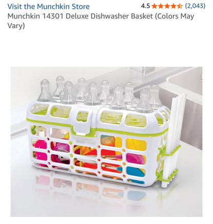 Munchkin Pink Deluxe Dishwasher Basket