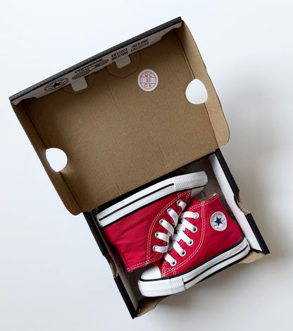 Converse Red High Top Lace Up Sneakers (5)