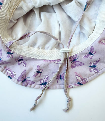 Jan & Jul Purple Butterlfies Sun Hat (6-24 Months - Medium)