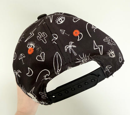 Headster Black Surf SnapBack Hat (48CM)