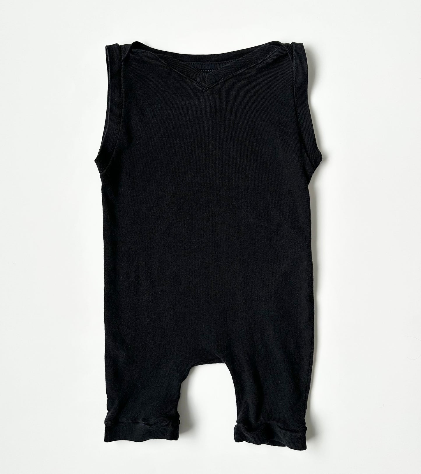 Rags to Rompers Black Sleeveless Romper (6-12 Months)