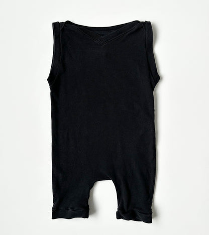 Rags to Rompers Black Sleeveless Romper (6-12 Months)
