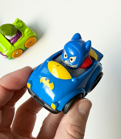 Fisher-Price Little People DC Super Friends Batman, Joker & Batgirl Wheelie Bundle